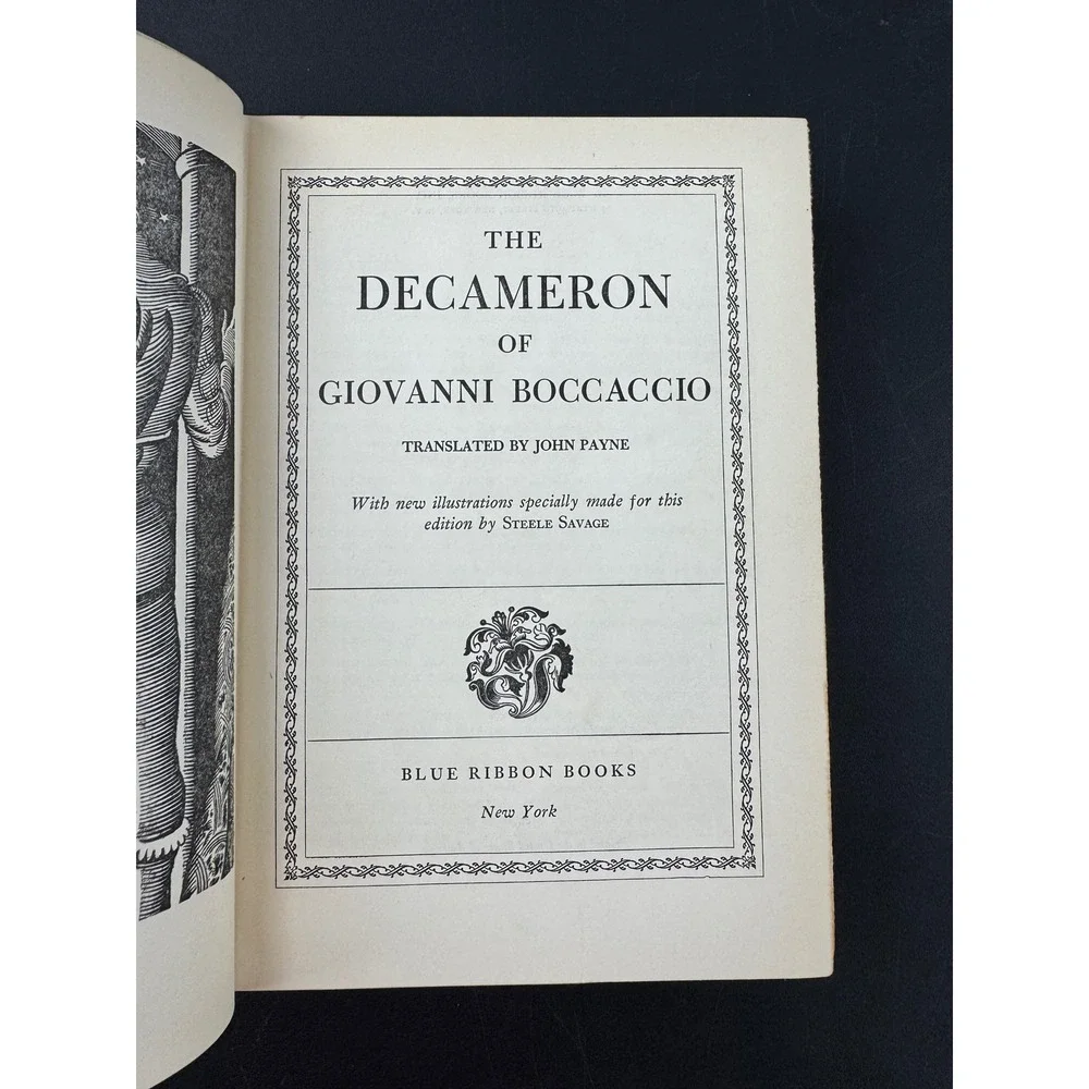 The Decameron Giovanni Boccaccio 1931 Blue Ribbon Steele Savage Illustrated‎